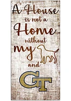 GA Tech Yellow Jackets A House is not a Home Sign - Blue