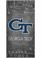 GA Tech Yellow Jackets Chalk Playbook Sign - Blue