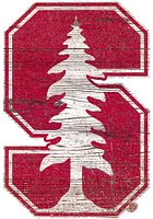 Stanford Cardinal Distressed Logo Cutout Sign - Red