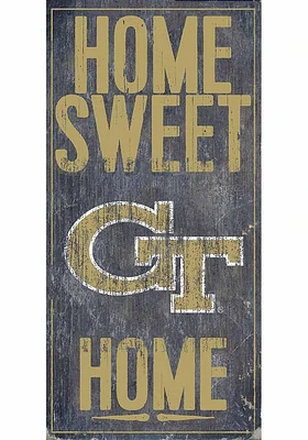 GA Tech Yellow Jackets Home Sweet Home Sign - Blue