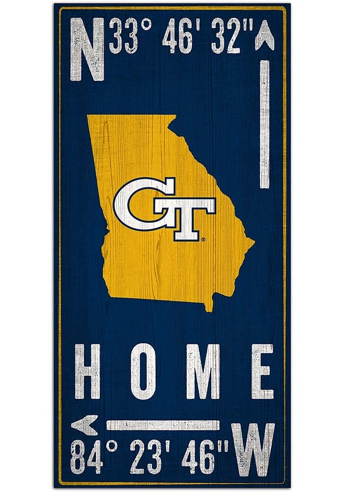 GA Tech Yellow Jackets Coordinate Sign - Blue