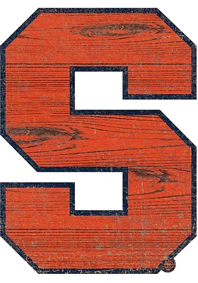 Syracuse Orange Distressed Logo Cutout Sign - Orange