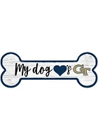 GA Tech Yellow Jackets Dog Bone 6x12 Sign - Blue