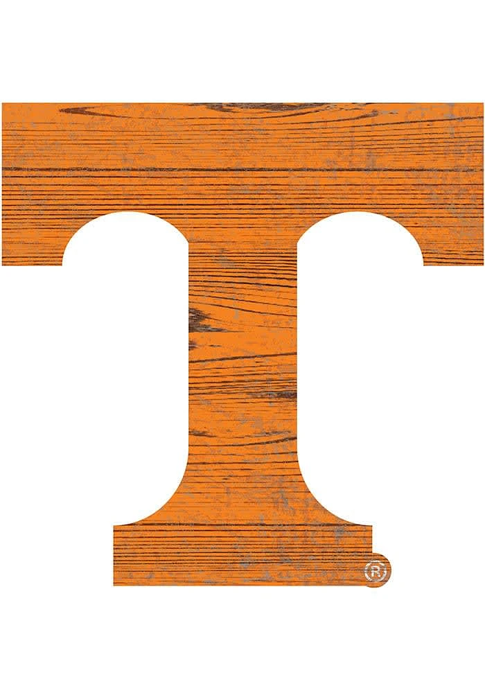 Tennessee Volunteers Distressed Logo Cutout Sign - Orange