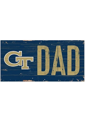 GA Tech Yellow Jackets DAD Sign - Blue