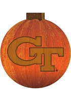 GA Tech Yellow Jackets Halloween Pumpkin Sign - Blue