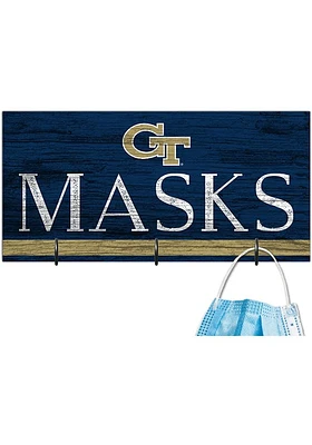 GA Tech Yellow Jackets Team Color Mask Holder Sign - Blue