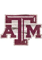 Texas A&M Aggies Distressed Logo Cutout Sign - Red