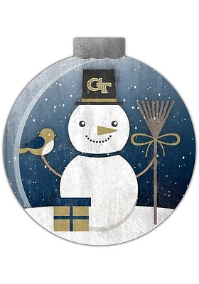 GA Tech Yellow Jackets Snowglobe 12 Inch Sign - Blue