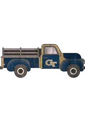 GA Tech Yellow Jackets 15 Inch Truck Sign - Blue