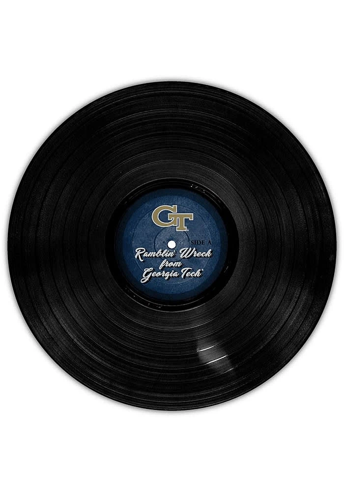 GA Tech Yellow Jackets 12 Inch Vinyl Circle Sign - Blue