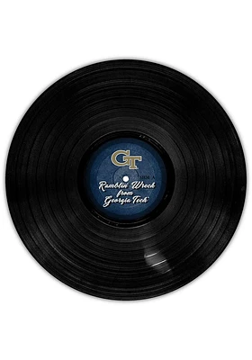 GA Tech Yellow Jackets 12 Inch Vinyl Circle Sign - Blue