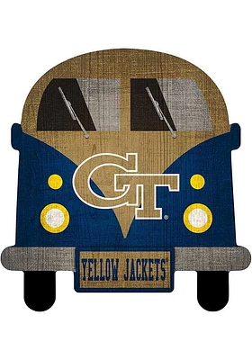 GA Tech Yellow Jackets Team Bus Sign - Blue