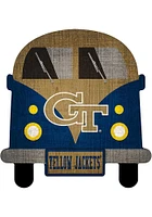 GA Tech Yellow Jackets Team Bus Sign - Blue