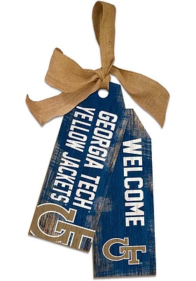 GA Tech Yellow Jackets Team Tags Sign - Blue