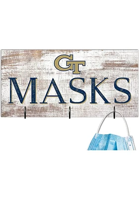 GA Tech Yellow Jackets Mask Holder Sign - Blue