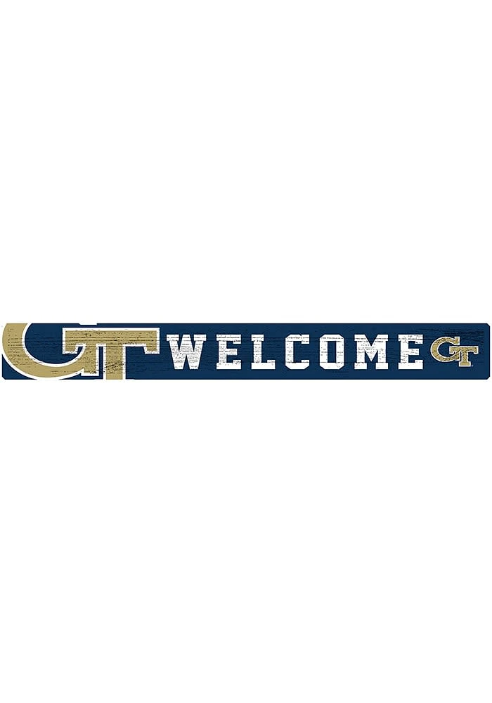 GA Tech Yellow Jackets Welcome Strip Sign - Blue