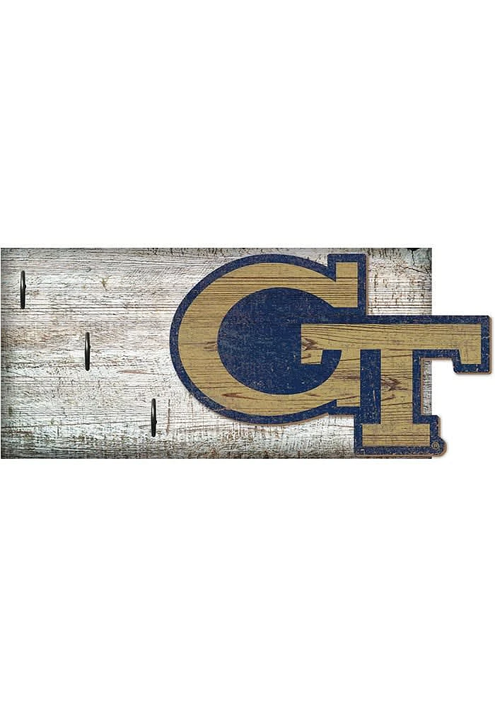 GA Tech Yellow Jackets Key Holder Sign - Blue