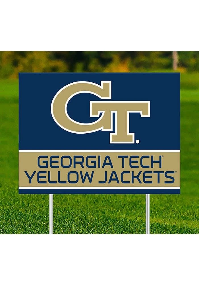 GA Tech Yellow Jackets Team Yard Sign - Blue