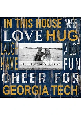 GA Tech Yellow Jackets In This House 10x10 Picture Frame - Blue