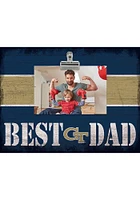 GA Tech Yellow Jackets Best Dad Striped Clip Picture Frame - Blue