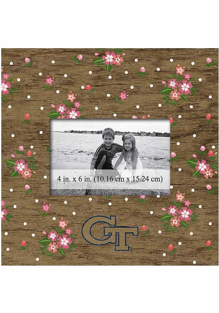 GA Tech Yellow Jackets Floral Picture Frame - Blue