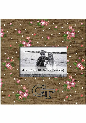 GA Tech Yellow Jackets Floral Picture Frame - Blue
