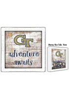 GA Tech Yellow Jackets Adventure Awaits Box Sign - Blue