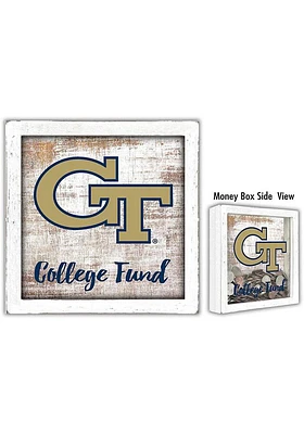 GA Tech Yellow Jackets College Fund Box Sign - Blue