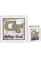 GA Tech Yellow Jackets College Fund Box Sign - Blue