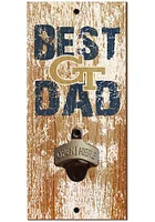 GA Tech Yellow Jackets Best Dad Bottle Opener Sign - Blue
