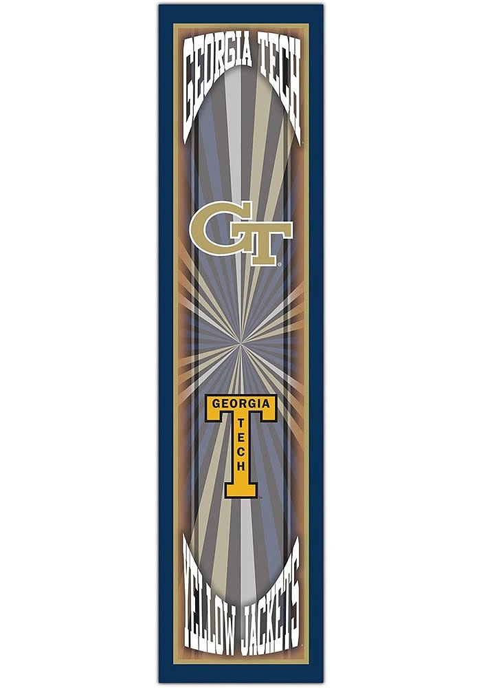 GA Tech Yellow Jackets Throwback Sign - Blue