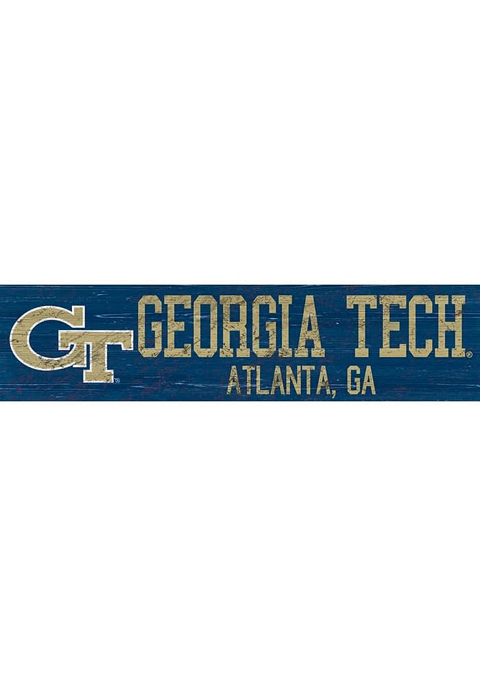 GA Tech Yellow Jackets 6x24 Sign - Blue
