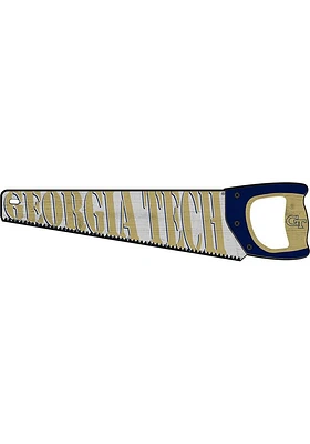 GA Tech Yellow Jackets Wood Handsaw Sign - Blue