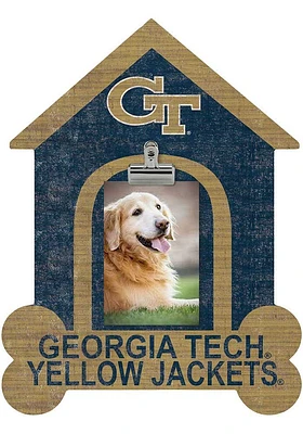 GA Tech Yellow Jackets Dog Bone House Clip Picture Frame - Blue