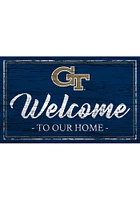 GA Tech Yellow Jackets Team Welcome 11x19 Sign - Blue