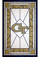 GA Tech Yellow Jackets Stained Glass Sign - Blue