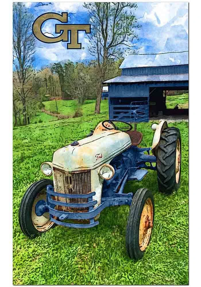 GA Tech Yellow Jackets Farmscape Sign - Blue