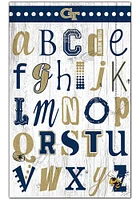 GA Tech Yellow Jackets Alphabet Sign - Blue