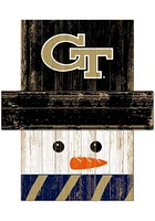 GA Tech Yellow Jackets Snowman Head Sign - Blue
