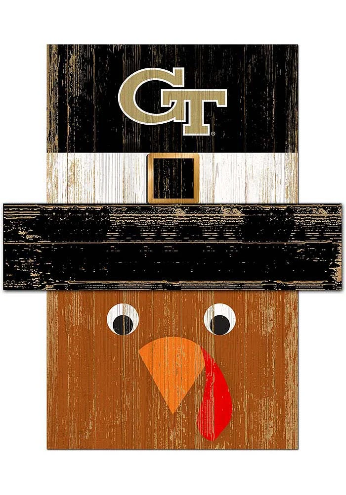 GA Tech Yellow Jackets Turkey Head Sign - Blue