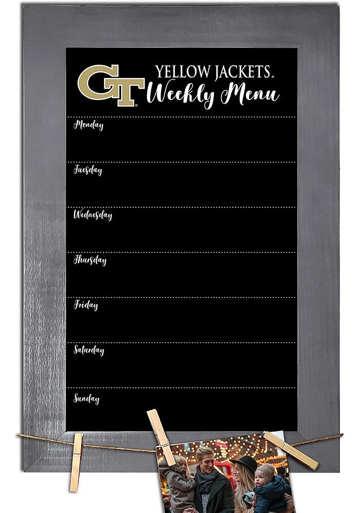 GA Tech Yellow Jackets Weekly Chalkboard Picture Frame - Blue