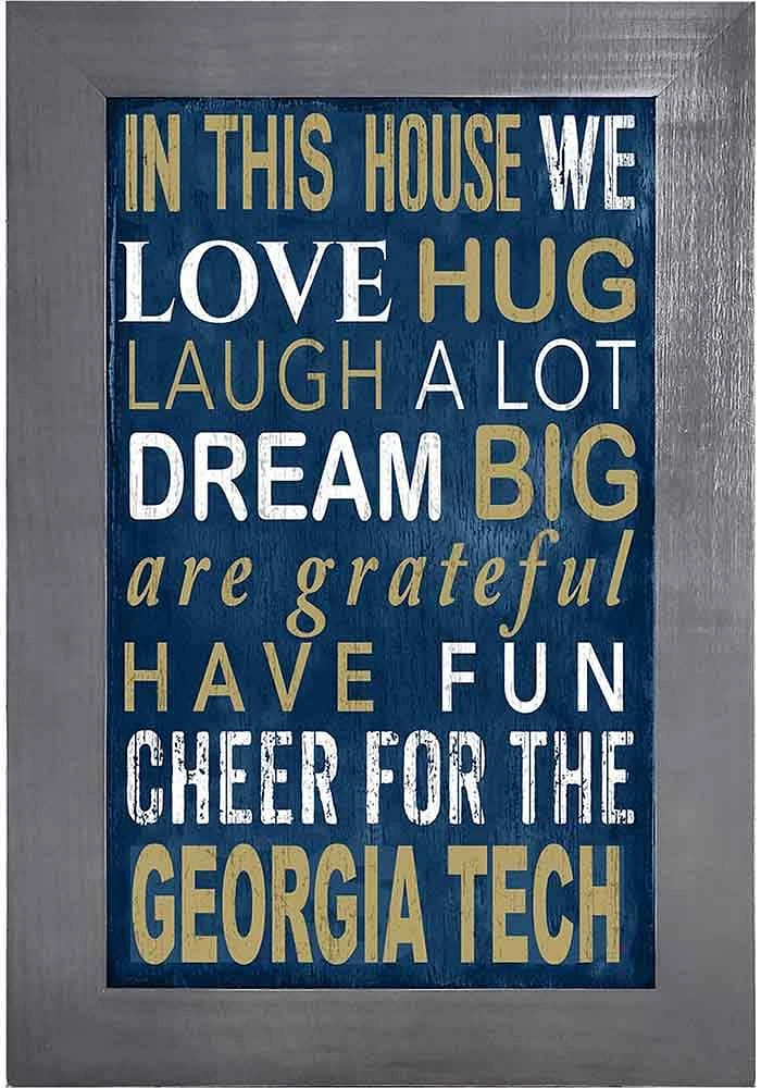 GA Tech Yellow Jackets In This House Picture Frame - Blue
