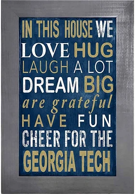GA Tech Yellow Jackets In This House Picture Frame - Blue