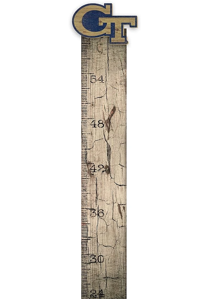 GA Tech Yellow Jackets Growth Chart Sign - Blue