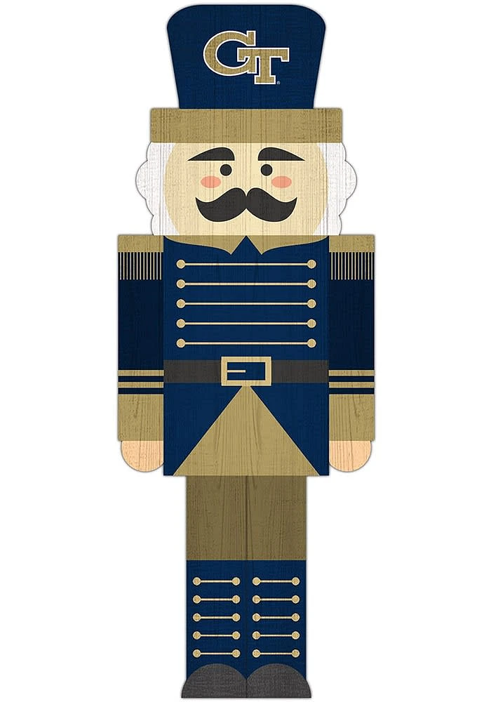 GA Tech Yellow Jackets 31 Inch Nutcracker Leaner Sign - Blue