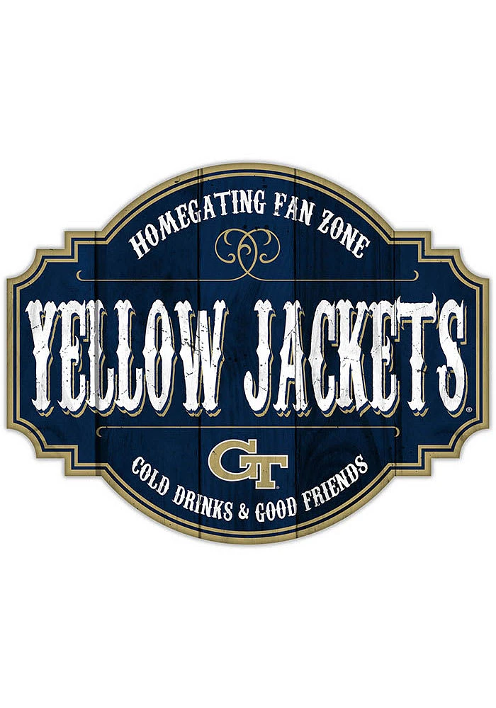 GA Tech Yellow Jackets 24 Inch Homegating Tavern Sign - Blue
