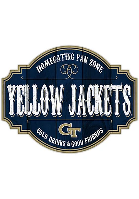 GA Tech Yellow Jackets 24 Inch Homegating Tavern Sign - Blue