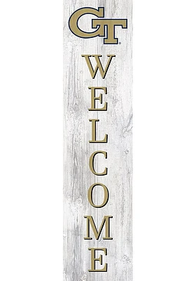 GA Tech Yellow Jackets 48 Inch Welcome Leaner Sign - Blue