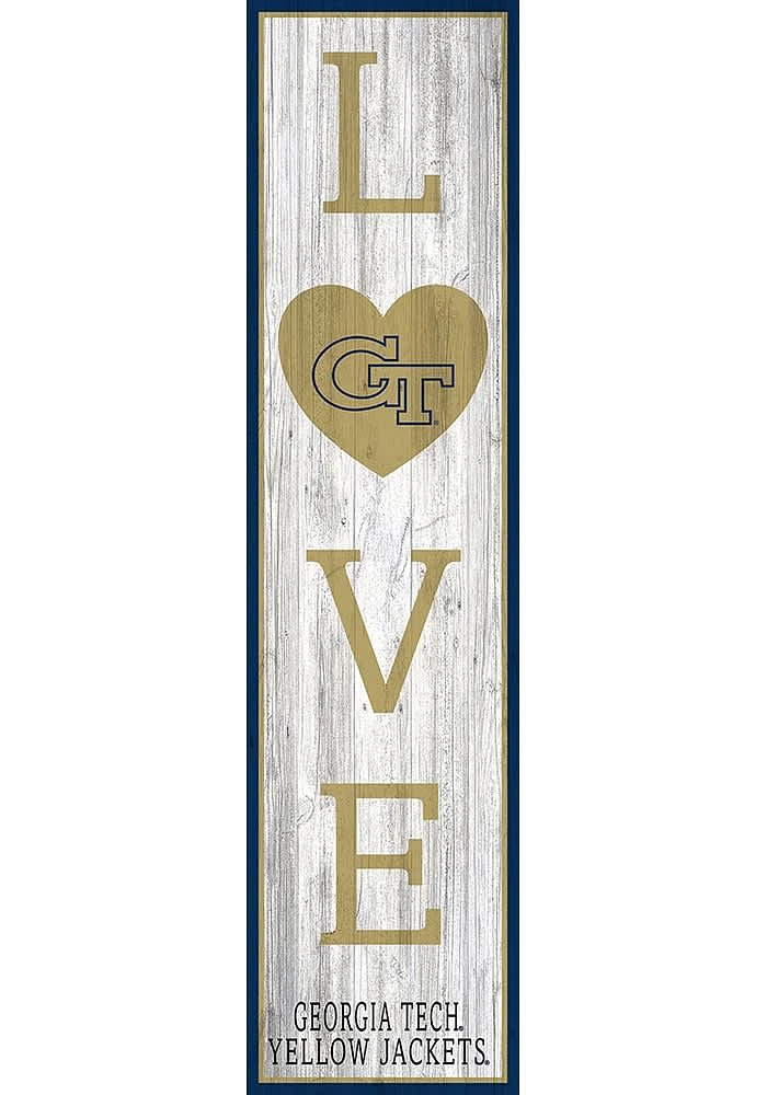 GA Tech Yellow Jackets 48 Inch Love Leaner Sign - Blue